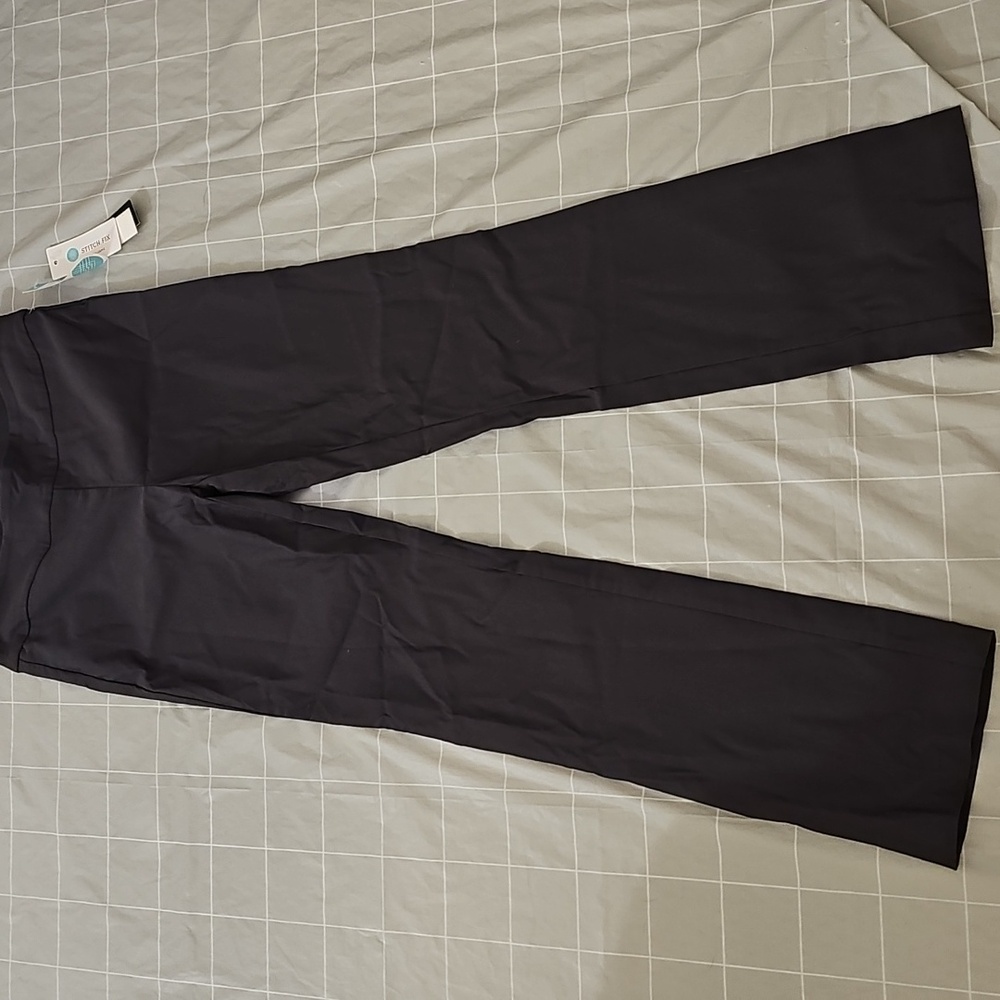 New Women Tribal Fia Dark Gray Bootcut Trouser Stretchable Waistband Size 10